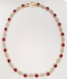 14KT Natural Ruby necklace