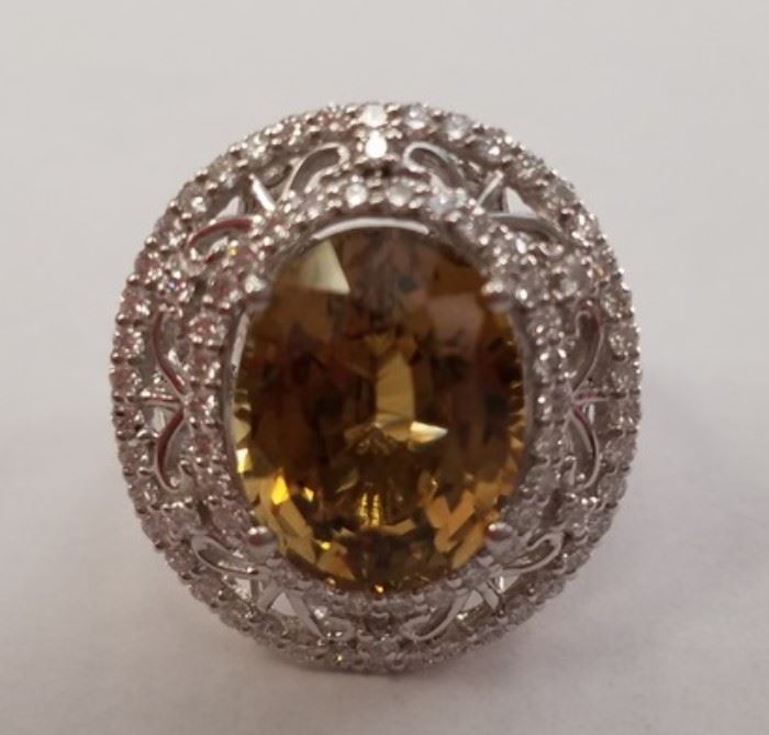 PLAT Alexandrite & Diamond ring