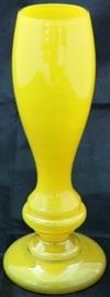 #6550 Yellow Czech vase