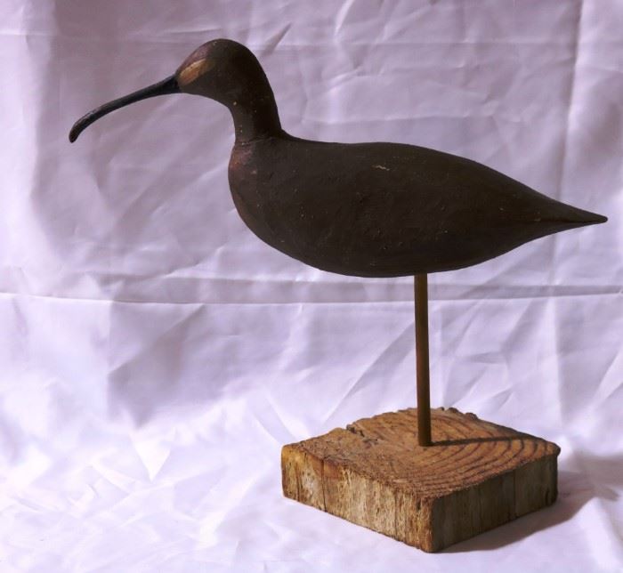 Collection hand carved shore birds