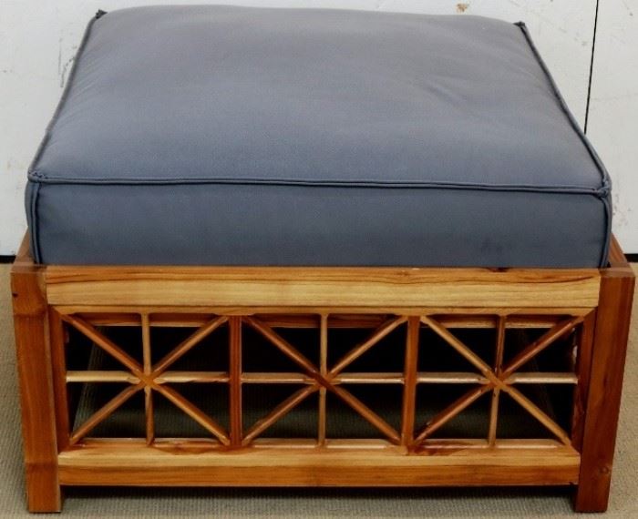 Guildmaster teak ottoman