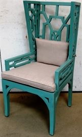 Guildmaster Manor wing chair in deep tea