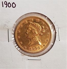 1900 Gold $10 coin
