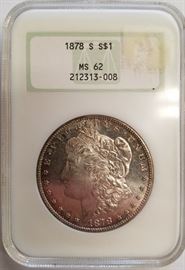 1878-S MS62 silver dollar