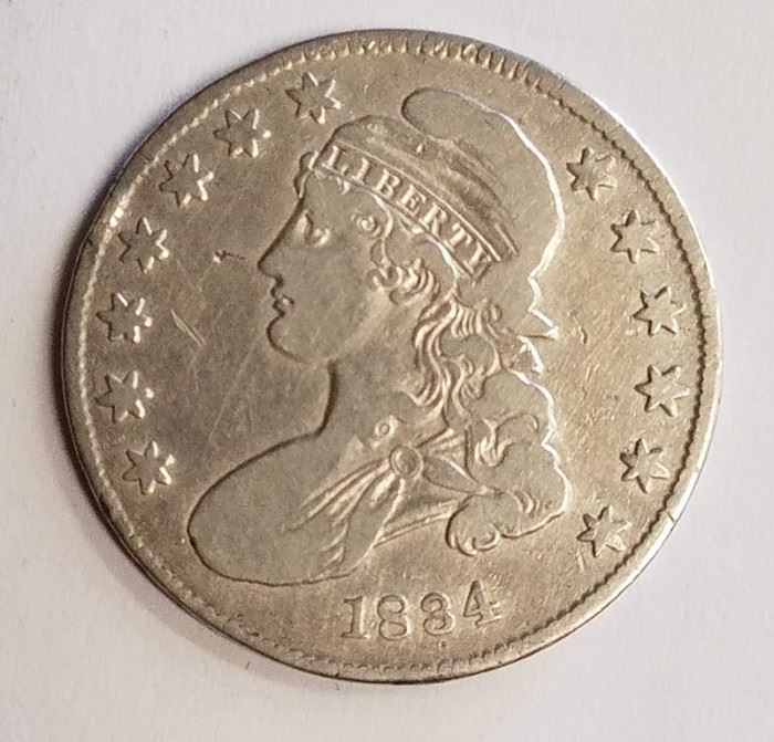 1884 Bust half dollar
