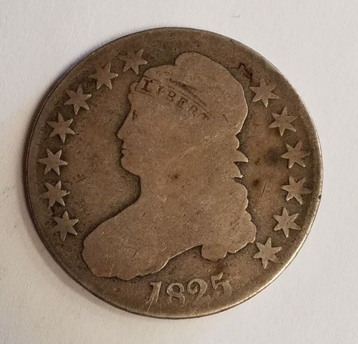 1825 Bust half dollar