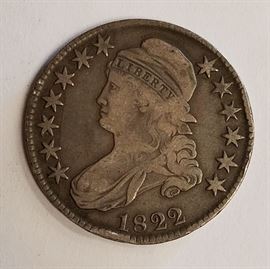 1822 Bust half dollar