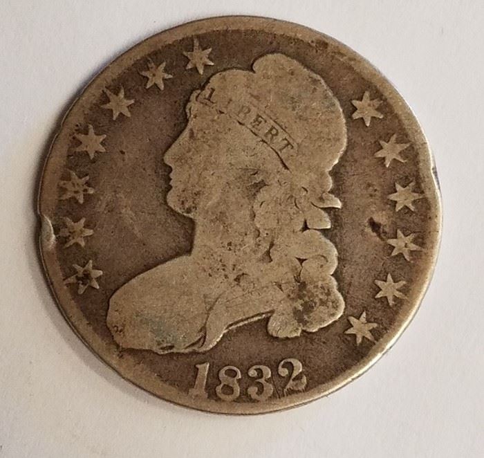 1832 Bust half dollar