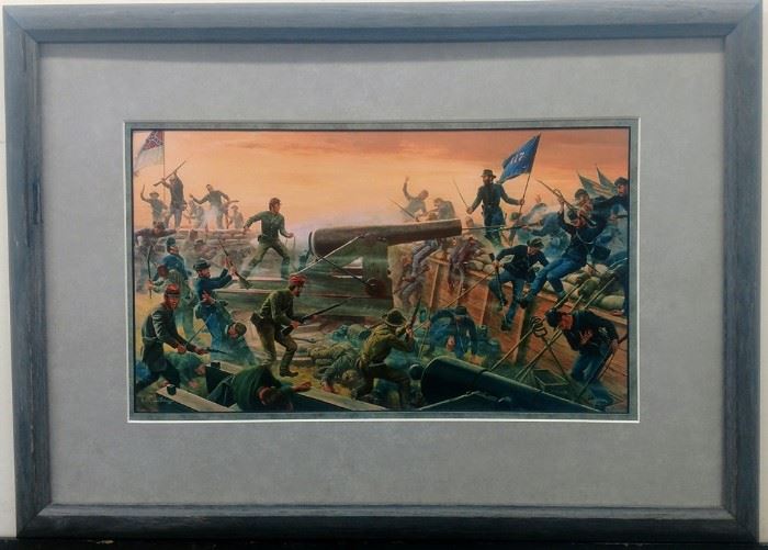 Battle of Fort Fisher by Kunstler