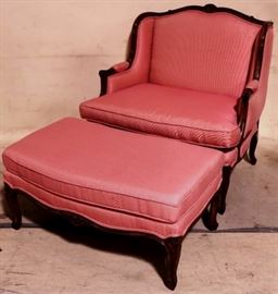 French Bergere with matching ottoman