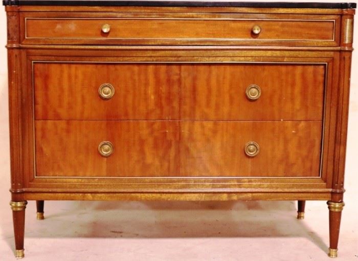 French Empire marble top chest