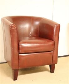 Leather club chair