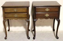 Pair side stands by Hickory