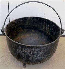 Old cast iron stew pot
