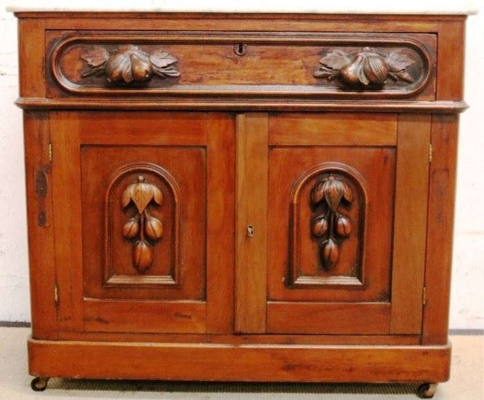 Victorian carved nut washstand