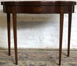 Inlaid Hepplewhite card table