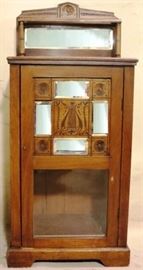 Unusual Continental sheet music cabinet