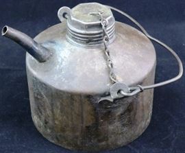 Vintage railroad oil can