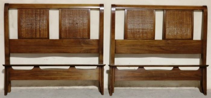 Matching mid century modern twin beds