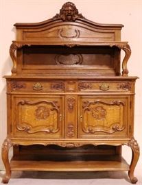 French heavily carved server