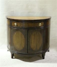 Inlaid demilune server by Heritage Furniture