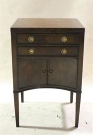 Unusual bedside commode by Colonial Furniture