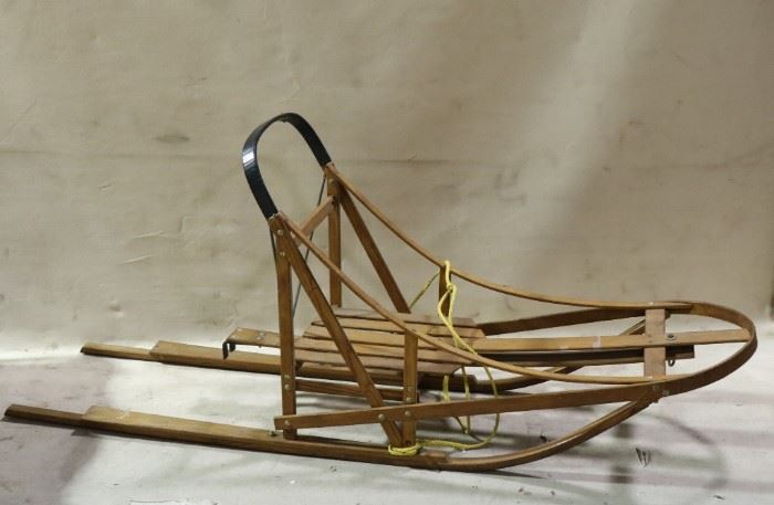 Early wooden Inuit sled