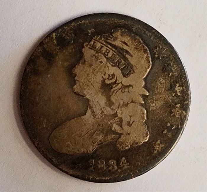 1834 Bust half dollar