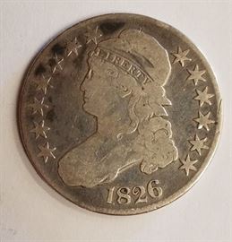 1826 Bust half dollar