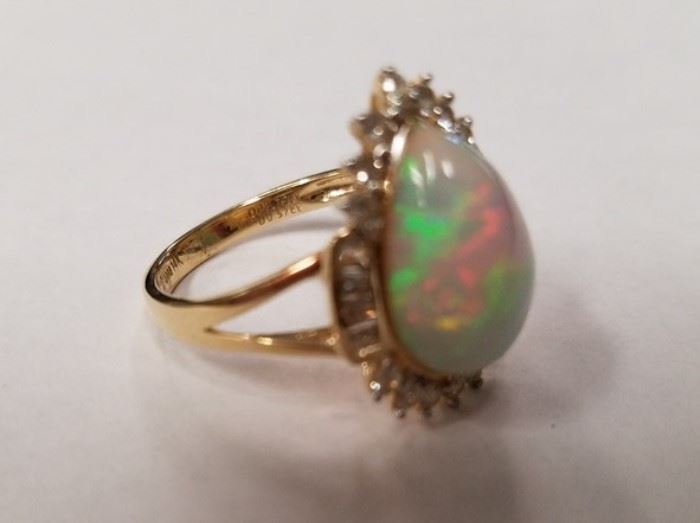 Cabochon pear shape 3.76 carat opal