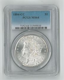 1884 Carson City MS64 silver dollar