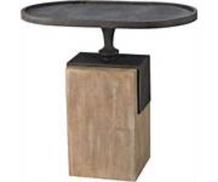 Guildmaster iron & wood block table
