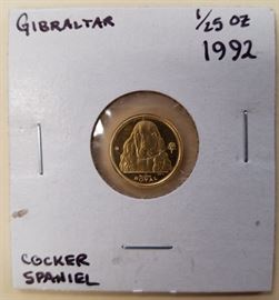 1992 1/25 oz Gibraltar Gold Coin