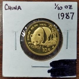 1987 1/10 oz China Gold Coin Panda