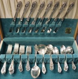 Wallace Rose Point sterling 45pcs