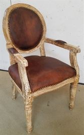 Design Accents cameo back leather chair