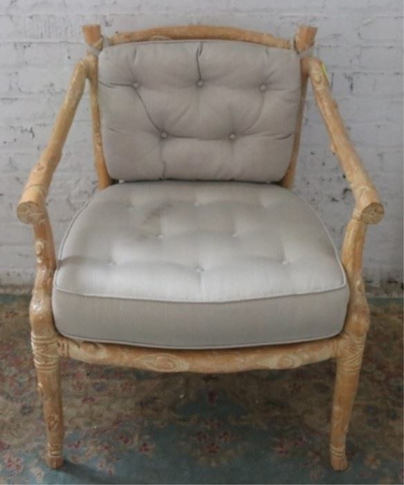 Vintage tree bark arm chair