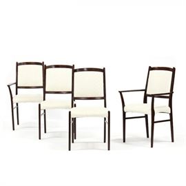 4 Danish modern rosewood chairs