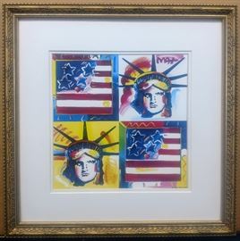 Liberty & Flag by Peter Max