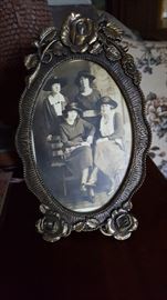 Vintage photo and frame'