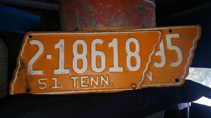1951 Tennessee license plates, National Championship year!!