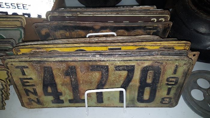 We have license plates dating as far back as 1918