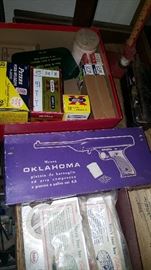 Air pistol still in box and ammunition