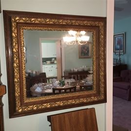 Very nice gilded gesso framed mirror