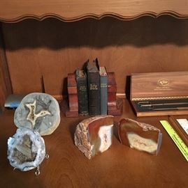 Part of the rock collection.  Antique Bibles 