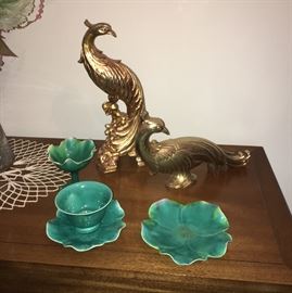 Part of a set of Antique pottery
Brass birds
