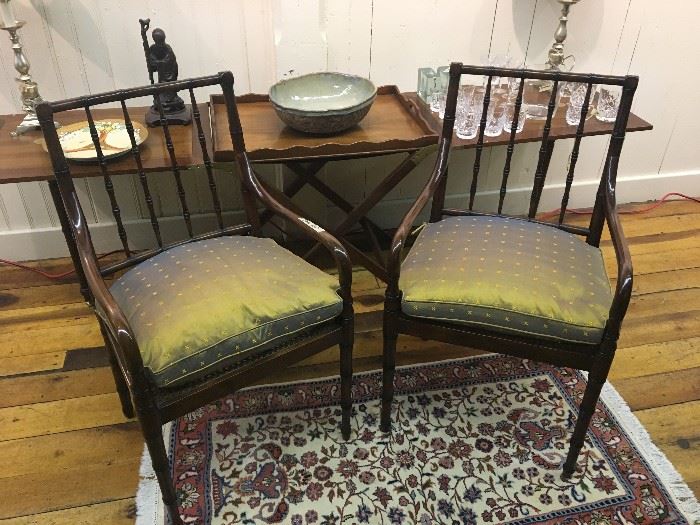 This is a beautiful pair of matching chairs.  Great price!