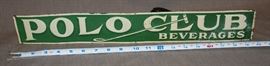 VINTAGE POLO CLUB BEVERAGES METAL SIGN