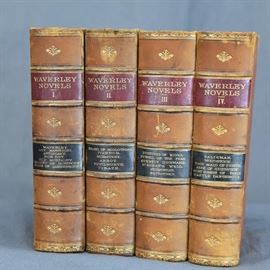 4 VOLUMES,  WAVERLY NOVELS, BY SIR WALTER SCOTT 