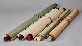 Large Collection of Antique Chinese and Japanese Paintings and Scrolls 